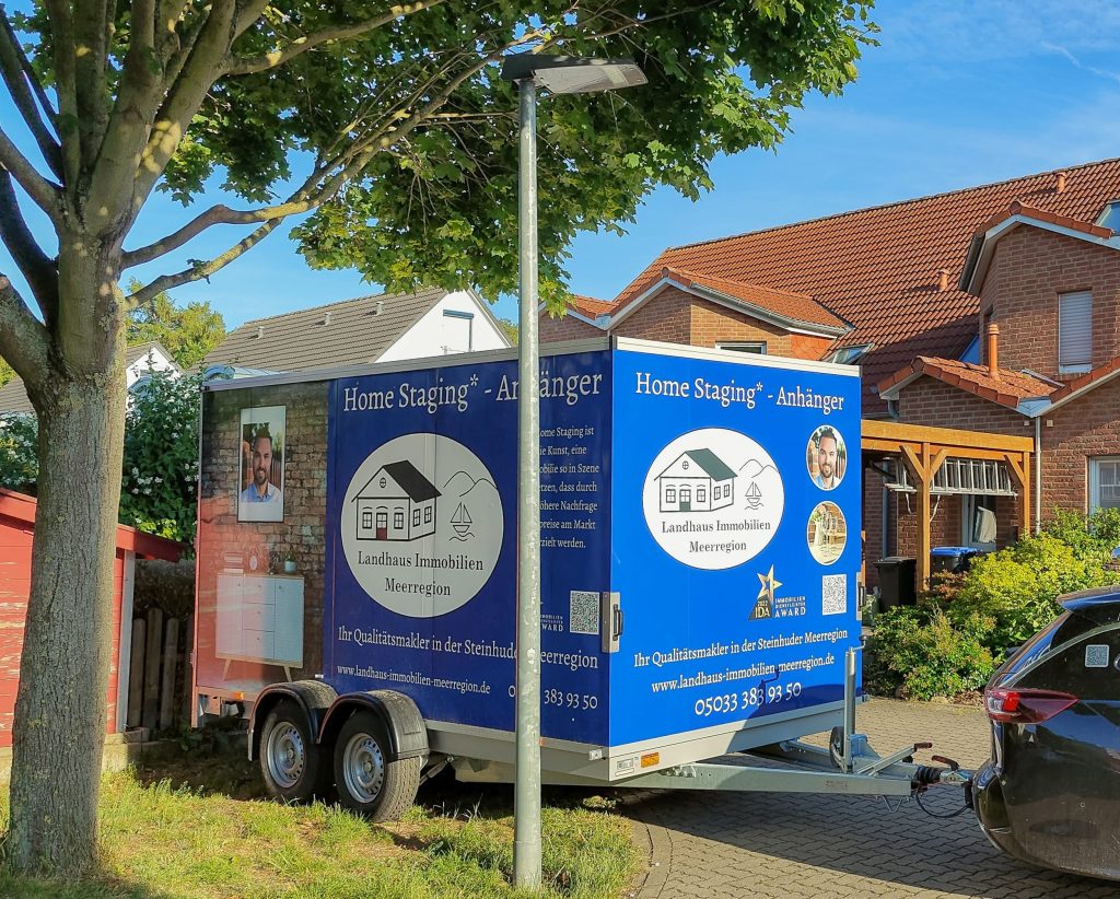 Unser Home Staging Anhänger in Wunstorf im Einsatz. 