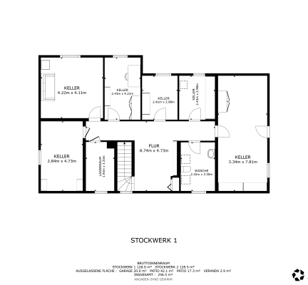 Grundriss Keller, Skizze