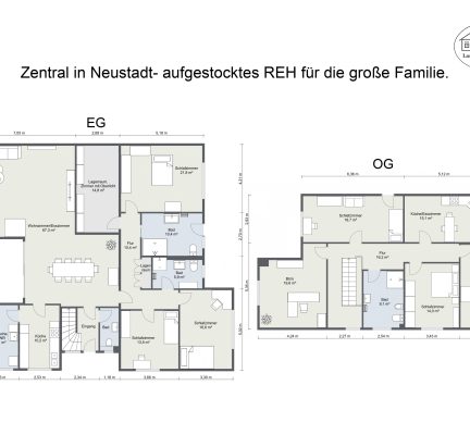 Grundrisse – Zentral in Neustadt- aufgestocktes REH für die große Familie. – 2D