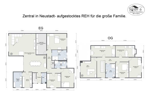 Grundrisse – Zentral in Neustadt- aufgestocktes REH für die große Familie. – 2D