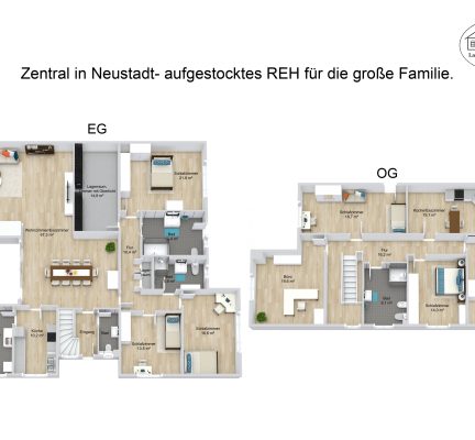 Grundrisse – Zentral in Neustadt- aufgestocktes REH für die große Familie. – 3D