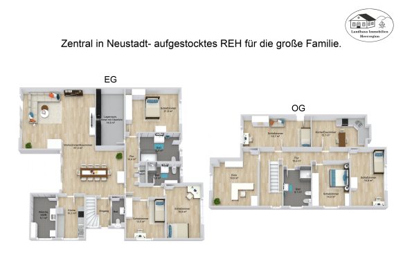 Grundrisse – Zentral in Neustadt- aufgestocktes REH für die große Familie. – 3D