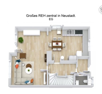 Grundriss – Großes REH zentral in Neustadt. – EG – 3D