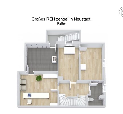 Grundriss – Großes REH zentral in Neustadt. – Keller – 3D