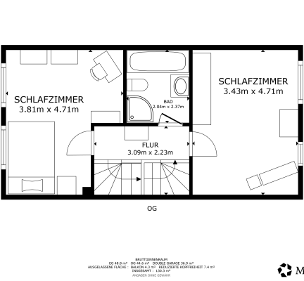 Grundriss DG, Skizze